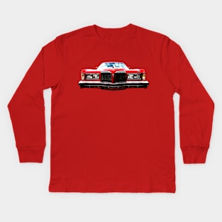 Pontiac Grand Prix 1970s American classic car red Kids Long Sleeve T-Shirt